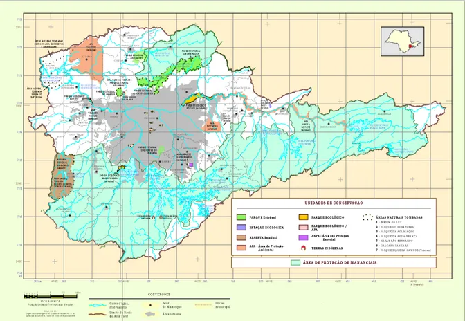 Figura 5 - Mapa das Áreas de Proteção de Mananciais da Bacia do Alto Tietê 