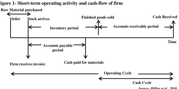 Figure 1- Short-term operating activity and cash-flow of firm