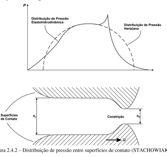 Figura 2.4.2 – Distribuição de pressão entre superfícies de contato (STACHOWIAK; 