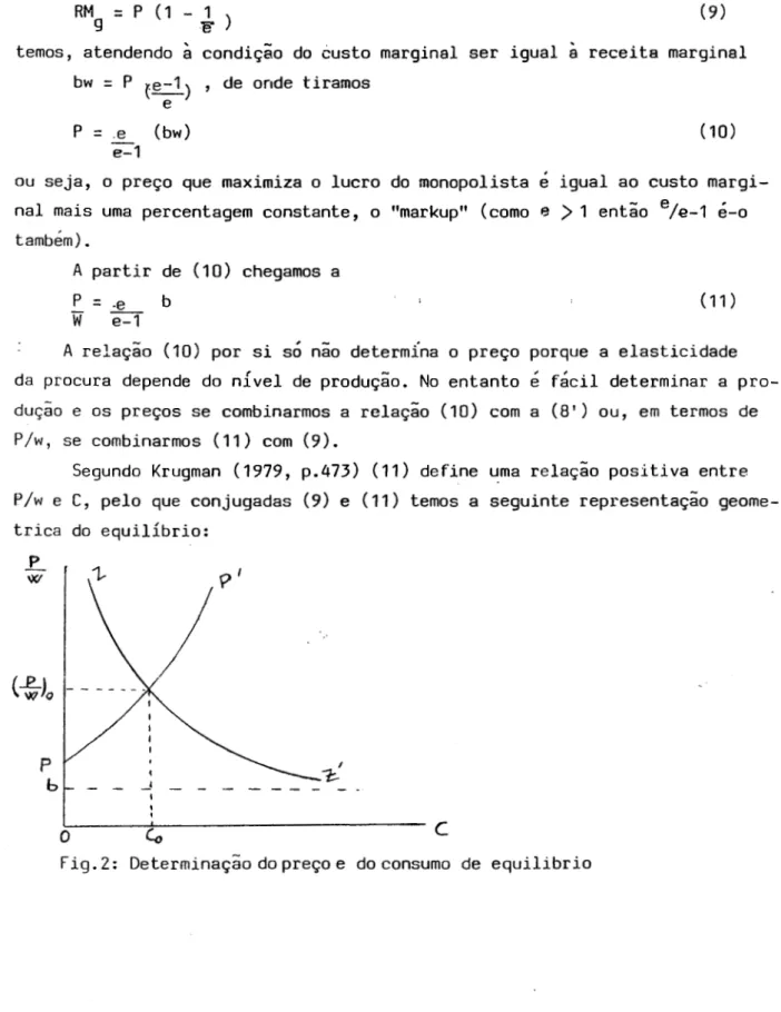 Fig. 2:  Determina9ao do  pre9o e  do  consumo  de  equilibria 
