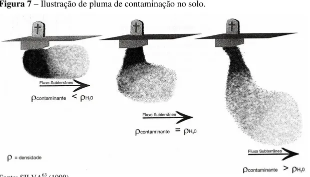 Figura 7 – Ilustração de pluma de contaminação no solo. 