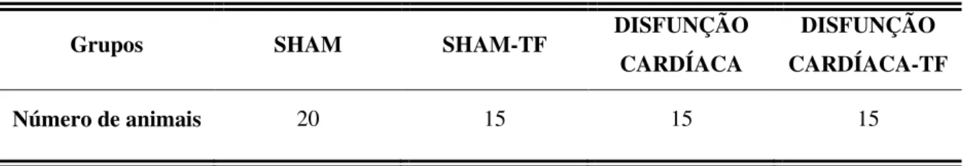 Tabela 1 – Distribuição da amostra (n total = 65) 