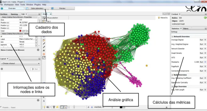 Figura 18 - Exemplo de gráfico para ARS gerado pelo Gephi 