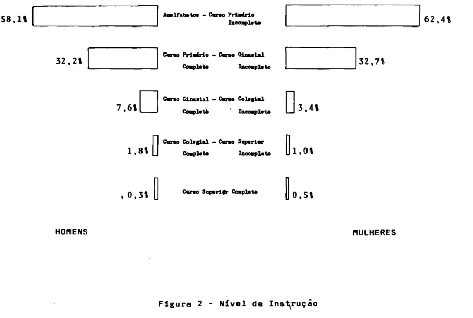 Figura  2  - Nível  de  InB\rução  .....  00 