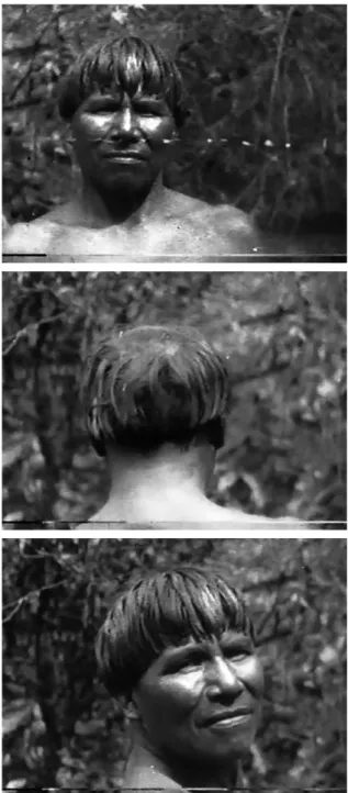 FIG. 1: Registro de identificação e devolução do olhar de índio Ianahuquá FONTE: Frames do filme Ao redor do Brasil (Major Thomas Reis, 1932)