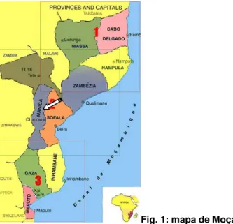 Fig. 1: mapa de Moçambique 