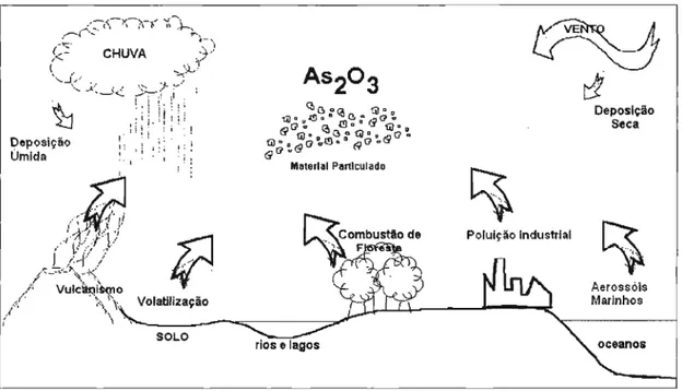 Figura 3.1:  Esquema do ciclo do arsênio na atmosfera  Solo 