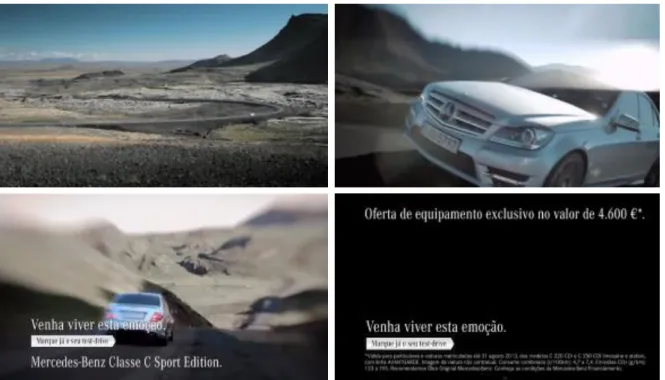 Figura 8: Anúncio televisivo Mercedes-Benz Classe C Sport Edition 