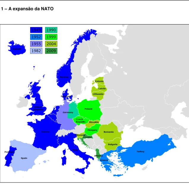 Fig. 1 – A expansão da NATO 