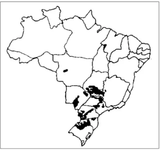 Figura 14 - Mapa de solos do tipo latossolo roxo no território brasileiro 