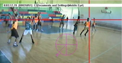 Figura  2. Imagem exemplo do vídeo, referente a  uma  situação de ataque em meio campo, a  codificar  pelos sistemas de observação