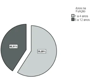 Figura 8: Percentagem de anos na função de gestor do clube desportivo 