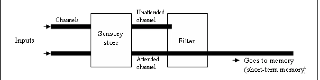 Figure 3. Filter model from Broadbent (1958) 