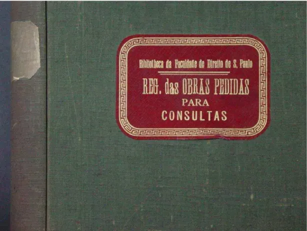 Figura 2: Capa do Livro de Registro das Obras Pedidas para Consulta: 1899-1900 