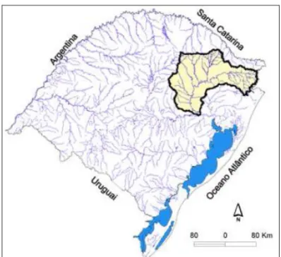 Figura 3.3 - Localização da bacia Taquari – Antas no estado do Rio Grande do Sul. (fonte: 
