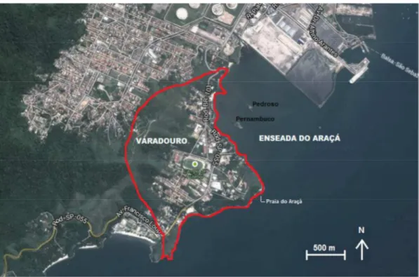 Figura 6 - Localização do bairro Varadouro. Fonte: Oliveira, 2013.