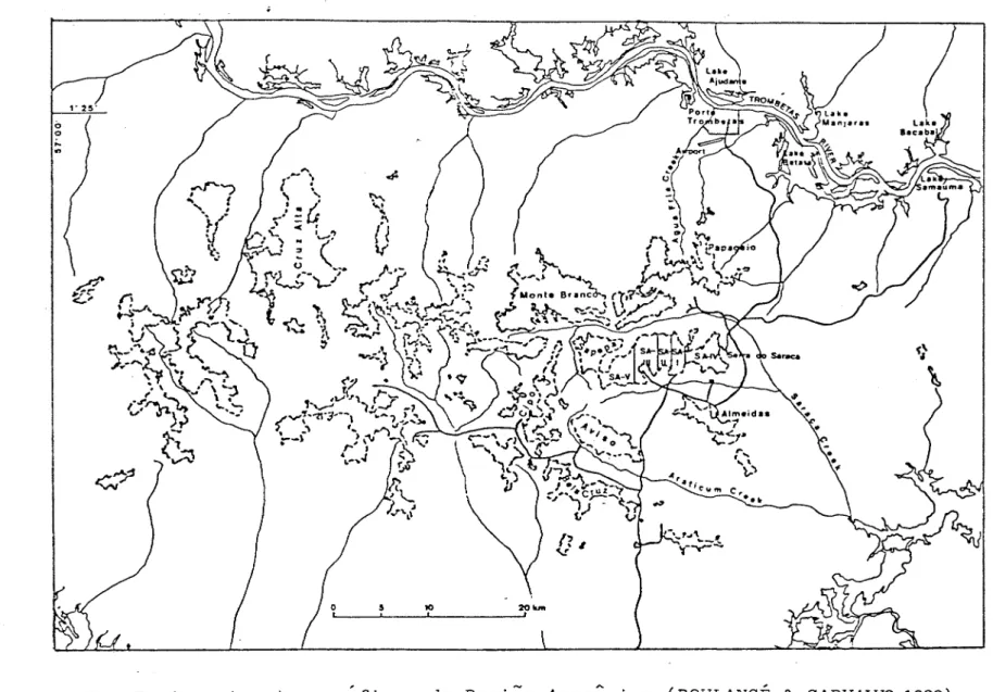 Fig  7.  Aspectos  topográficos  da Regiáo  Amazõnica  (eouLaÀIcÉ  a  CARVALHO,I9BB)