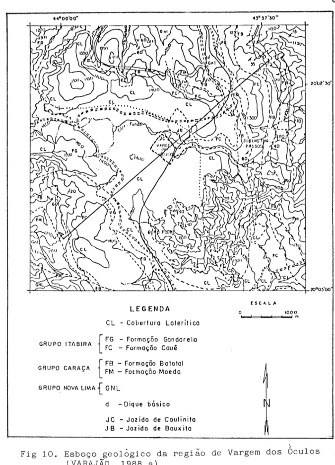 Fig  10.  Esboço  -geológico  da regiäo  de  Vargem  dos  óculos