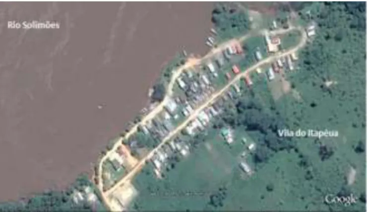 Fig. 1. Comunidade Vila do Itapéua, Coari. Fonte: Google Earth.
