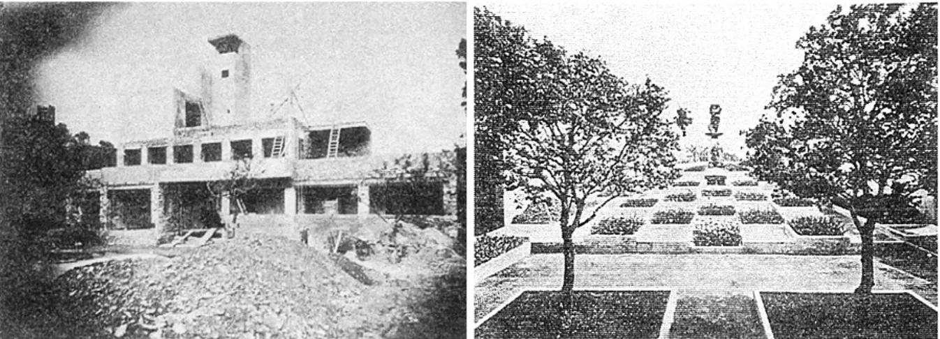 Fig. 57- Vista do canteiro de obras em 1925, onde se  percebe o sistema construtivo empregado