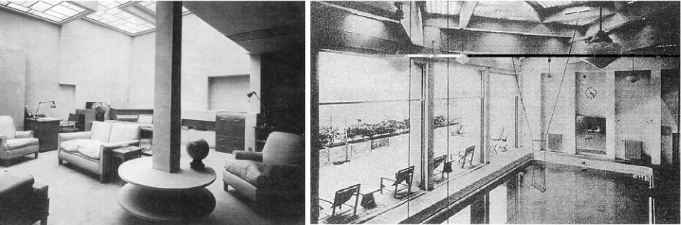 Fig. 59 - Vista do atelier, em 1928.   Fig. 60 - Vista da piscina, em 1928.  