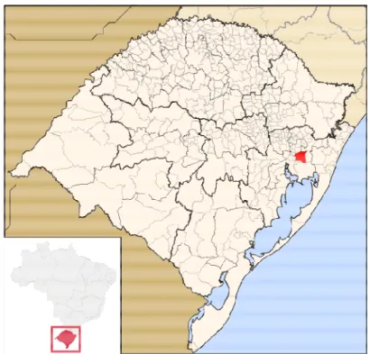 Figura 1: Localização do município de Gravataí, RS. Região Metropolitana de Porto  Alegre 