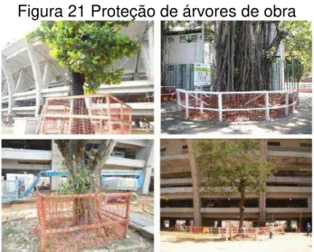 Figura 21 Proteção de árvores de obra 