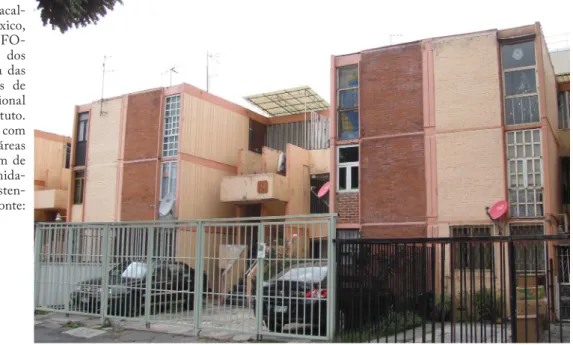 fiGura 5 Colónia IN- IN-FONAVIT em  Iztacal-co, na Cidade do MéxiIztacal-co,  construída pelo  INFO-NAVIT em meados dos  anos 1970, como uma das  primeiras experiências de  construção habitacional  produzida pelo Instituto