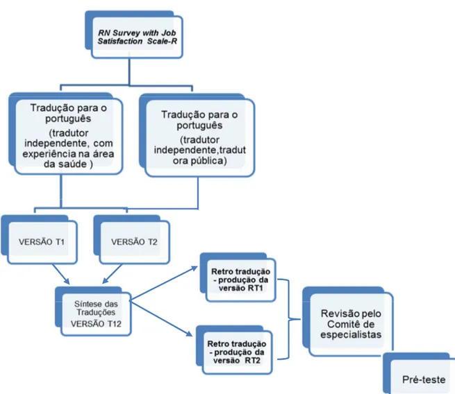 Figura 4 - Fluxograma da metodologia da  tradução 