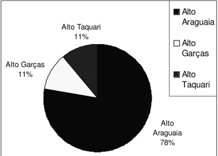 GRÁFICO 6 - Total dos cromotopônimos da microrregião Alto Araguaia. 