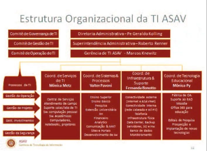 Figura 3 - Estrutura administrativa da TI ASAV 
