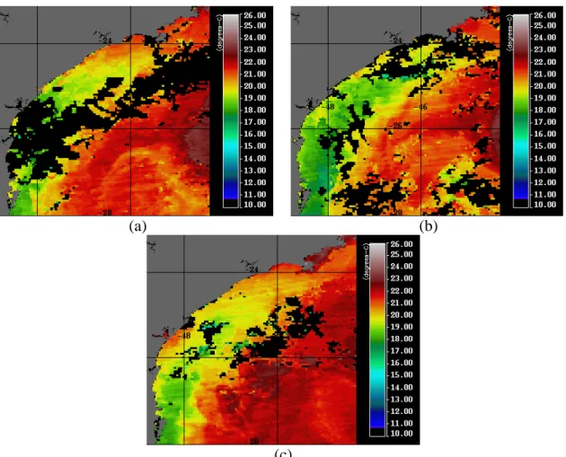 Figura 4.1.8 - Distribuição da Temperatura da Superfície do Mar (°C). Valor médio de  oito dias (nível 3) para Setembro de 2005, obtida pelo sensor MODIS  (Moderate Resolution Imaging Spectroradiometer) a partir de dados  fornecidos pela NASA (2008)