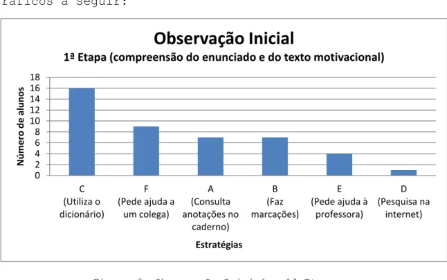 Figura 6: Observação Inicial  –  1ª Etapa 