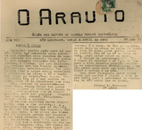 Figura 2 - Recorte do Periódico “O Arauto” (março e abril de 1960, número 053) 
