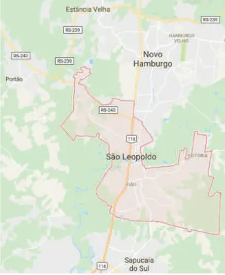 Figura 5 - Mapa atual da cidade de São Leopoldo 