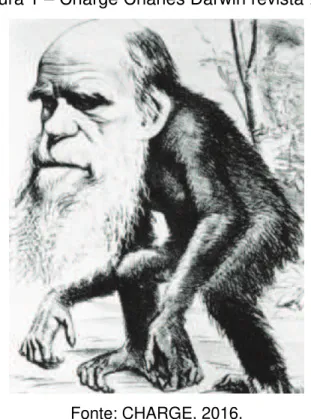Figura 1 – Charge Charles Darwin revista Fun 