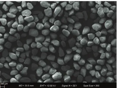 Figura 3.1 – Microscopia eletrônica de varredura da areia de fundição 