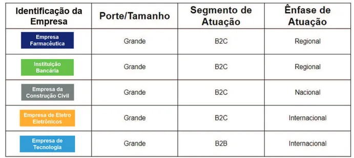 Figura 7 - Identificação dos executivos participantes do estudo: 