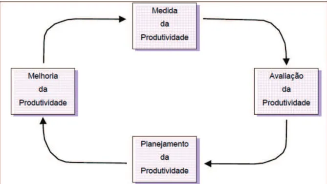 Figura 2 – Ciclo da Produtividade  Fonte: Martins e Laugeni (2006, p. 15). 