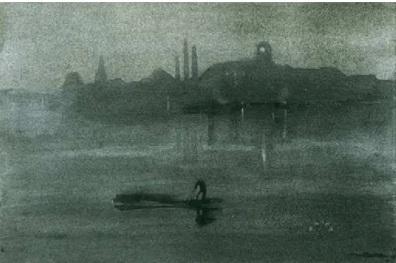 Fig. 16 - Whistler , James McNeill. Nocturne: The River at Battersea, 1878. 