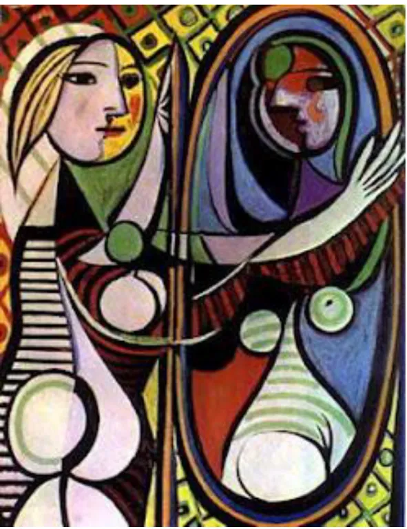 Ilustração 2: Mulher em frente ao Espelho. Óleo sobre tela. 1932 - Pablo Picasso 