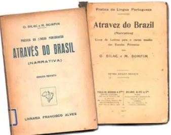Fig. 3 - Capa e página de rosto do livro Através do Brasil 19 Autores: Olavo Bilac e Manuel Bomfim