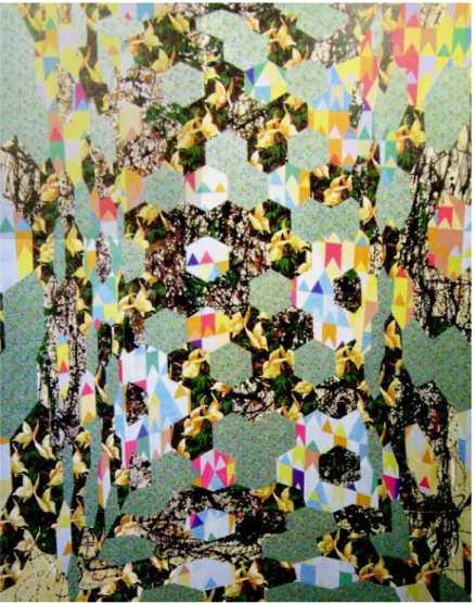 fig. 2 | Caetano de Almeida, Sala dos Espelhos da série Mundo  Plano, técnica mista sobre tela, 2003.Fonte: catálogo de exposição