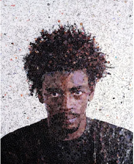 fig. 5 | Vik Muniz, Jorge da série Retratos de revista, 2003,  chromogenic print, 100 x 72 inches