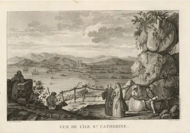 Figura 3 – Desterro no século XVIII, em gravura de Le Pagelet, 1797  Fonte: H ARO , 1996, p