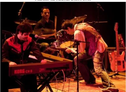 Foto 8: Fernando Noronha (guitarra), Luciano Leães (teclado) e Ronie  Martins na bateria: Black Soul  