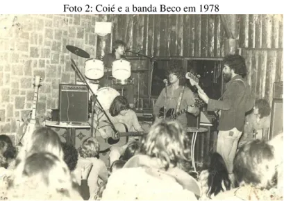 Foto 2: Coié e a banda Beco em 1978 