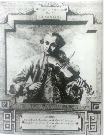 Fig. 08: Frontispício do tratado de Geminiani   L’Art du Violon,  Paris, 1752 (?) 
