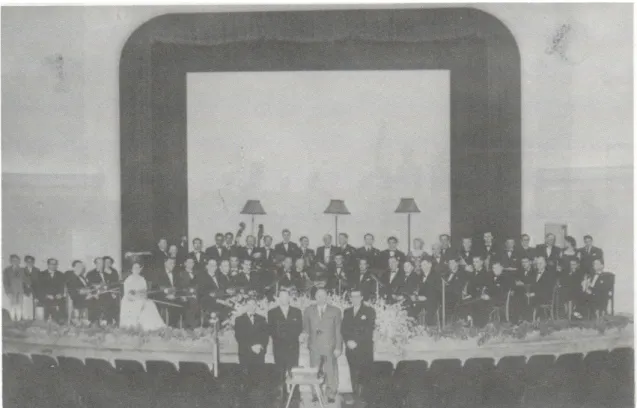 Figura 8  –  Concerto conjunto da Orquestra da Sociedade Ginástica com a Orquestra da Sociedade                   Harmonia-Lyra, em 26 de setembro de 1953 