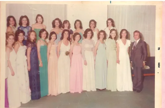 Figura 7: Glamour Girl, Clube 14 de Junho. Novembro de 1975 (Acervo: Vanda Malinverni).